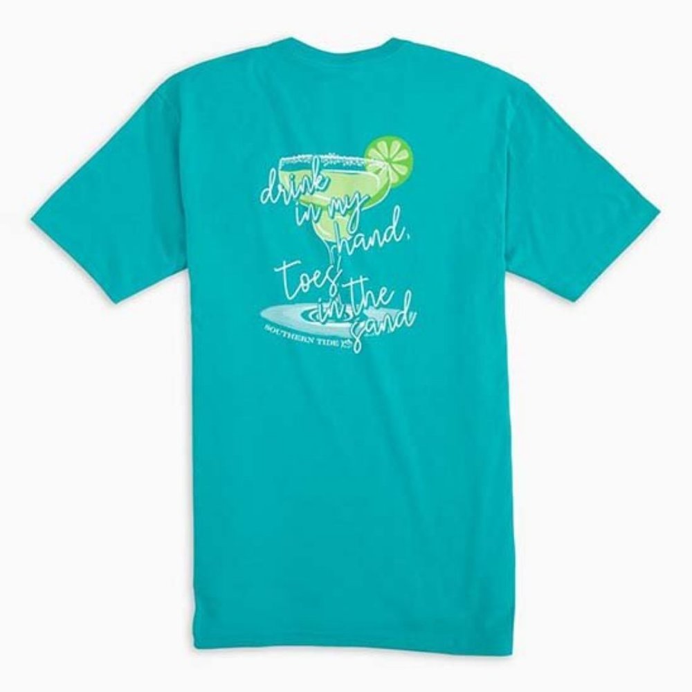 3 for 30 ~ Southern Tide Gulf Stream 'Drink in My Hand' Tee - Women M
